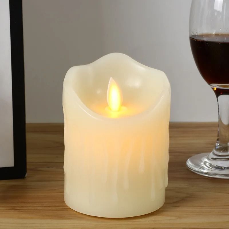 Flameless LED Candle Light Realistic Flickering Plastic Candle For Home Wedding And Party Decor 8