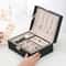 Lockable Double Layer Jewelry Storage Box PU Leather Organizer For Earrings Necklaces And Accessori 3