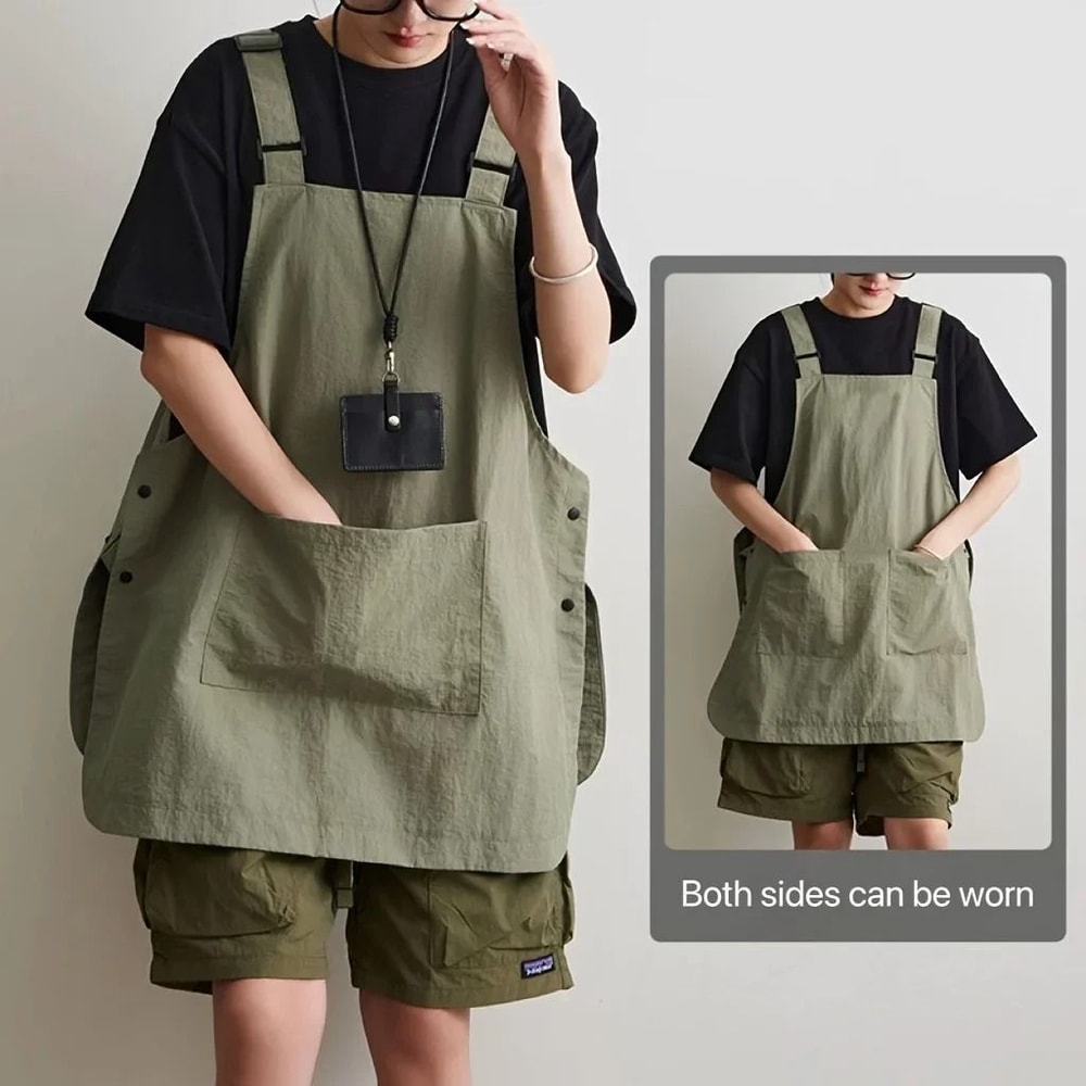 Japanese Style Waterproof Work Apron Unisex Kitchen Barber And Cafe Workwear 1