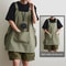 Japanese Style Waterproof Work Apron Unisex Kitchen Barber And Cafe Workwear 2