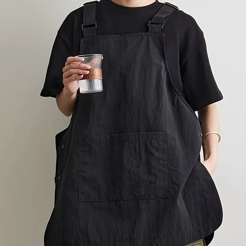 Japanese Style Waterproof Work Apron Unisex Kitchen Barber And Cafe Workwear 5