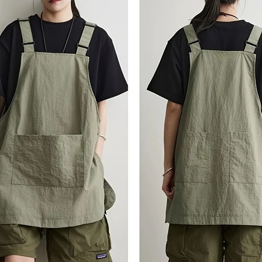 Japanese Style Waterproof Work Apron Unisex Kitchen Barber And Cafe Workwear 6