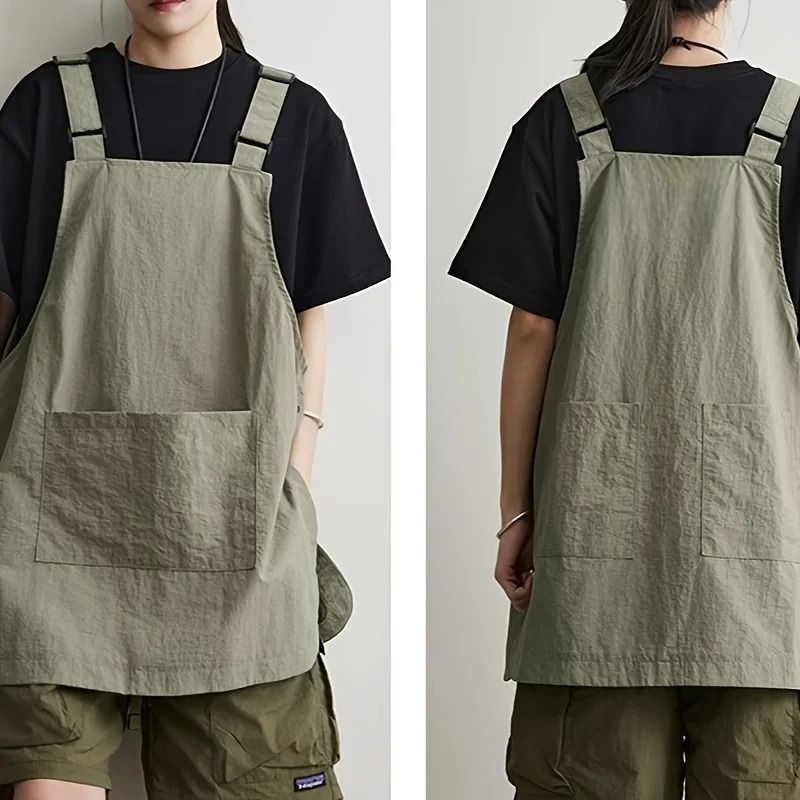 Japanese Style Waterproof Work Apron Unisex Kitchen Barber And Cafe Workwear 6