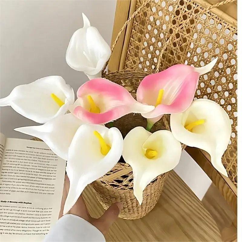 PU Calla Lily Artificial Flower Stem For Home Decor Wedding Bouquet And DIY Floral Arrangements 2