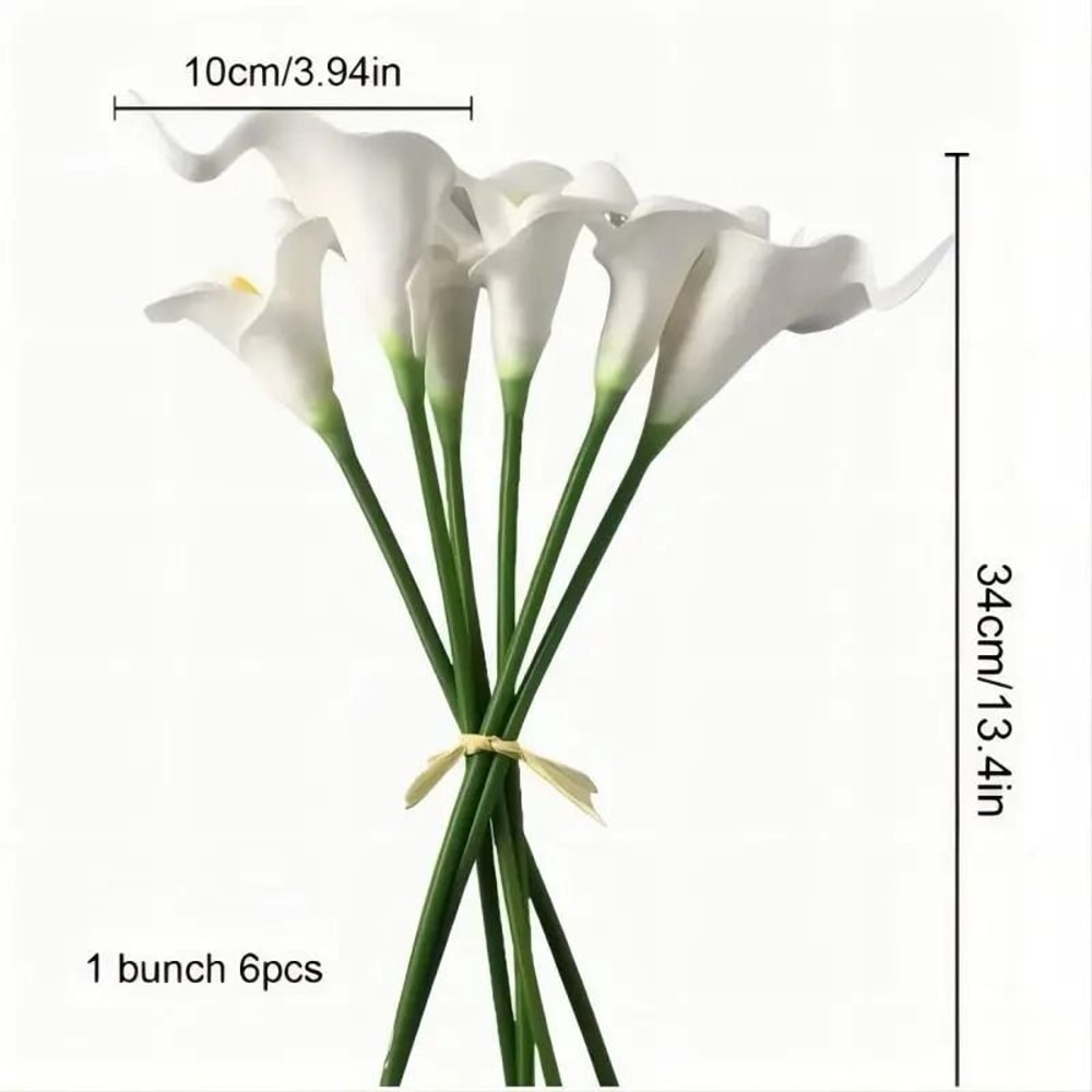 PU Calla Lily Artificial Flower Stem For Home Decor Wedding Bouquet And DIY Floral Arrangements 5