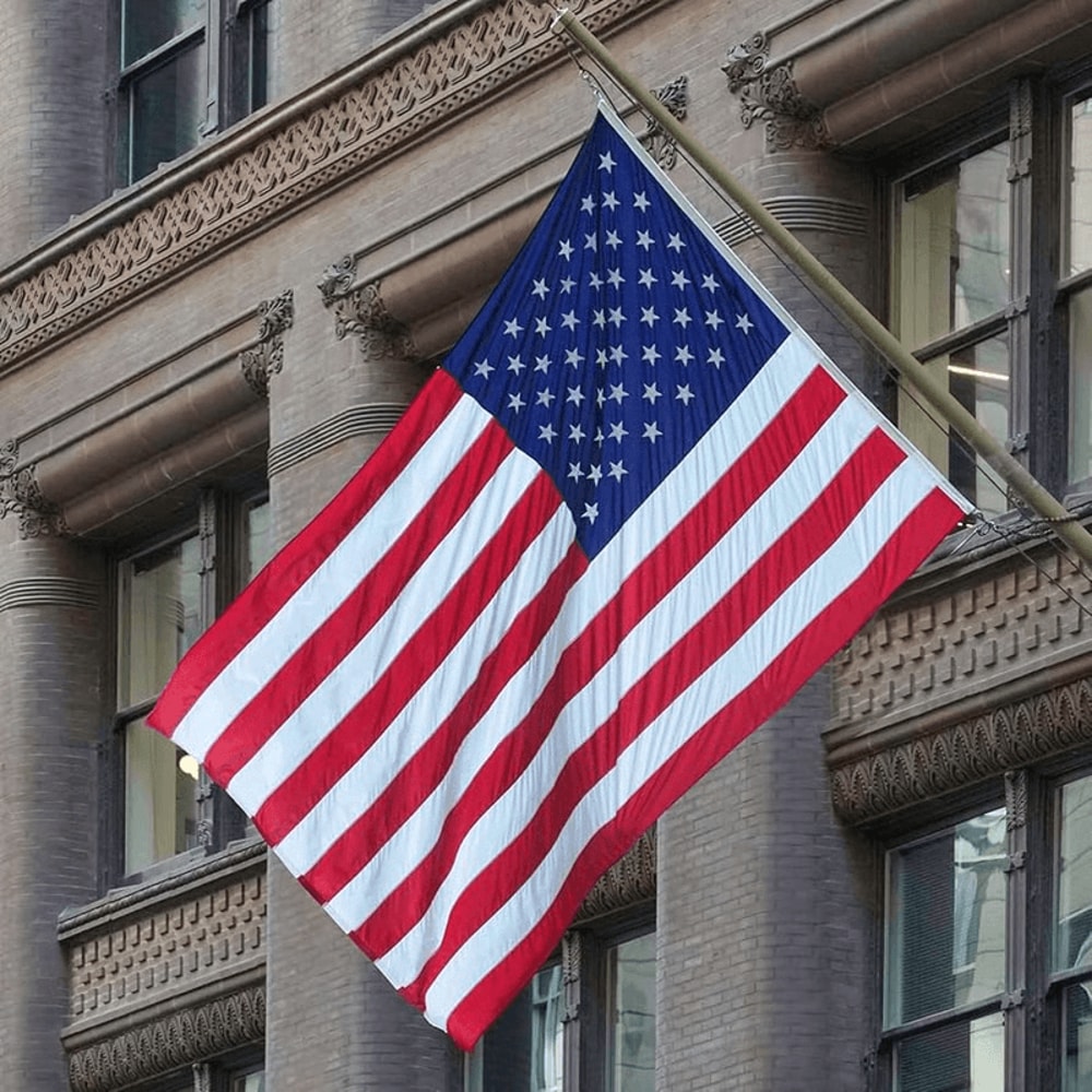 American Flag with Brass Grommets