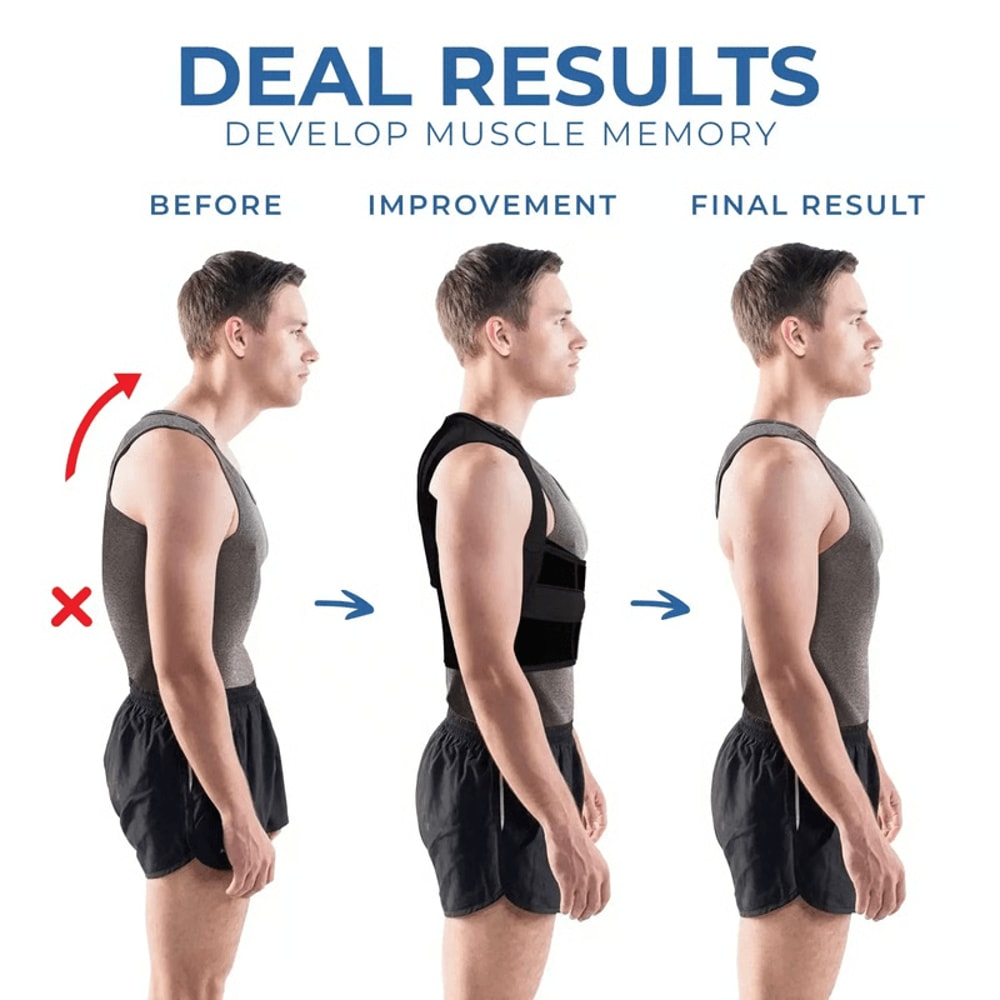 Back brace for lumbar and shoulder pain relief