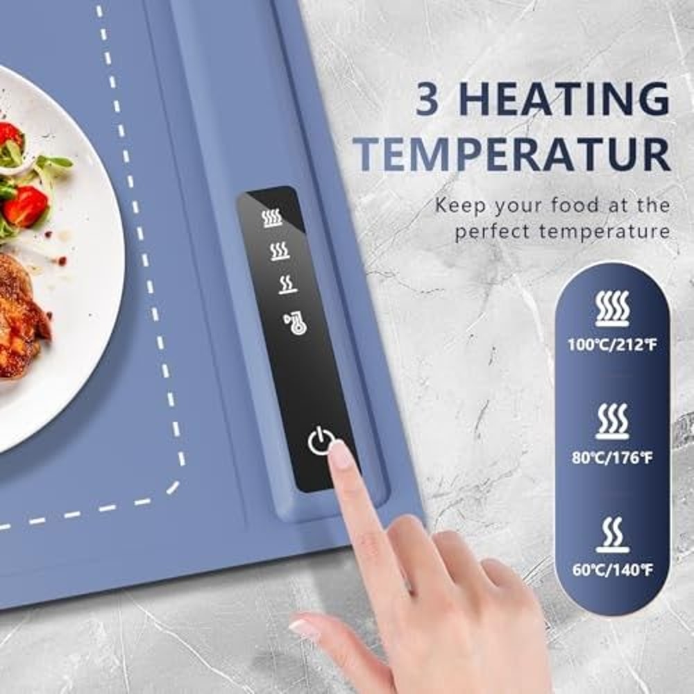 Roll Up Food Heating Pad With Fast Heating Silicone Hot Plate And Adjustable Temperature 9