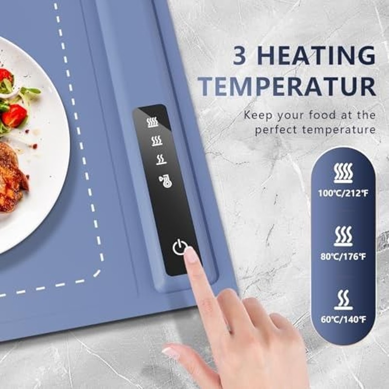 Roll Up Food Heating Pad With Fast Heating Silicone Hot Plate And Adjustable Temperature 9