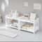 2 Tier Desktop Storage Rack White Organizer Shelf For Office Desk Cosmetics And Stationery 7