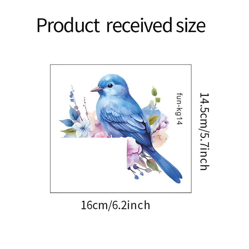 Cartoon Bird Switch Wall Sticker Green Plant And Flower Light Switch Cover Decal 5