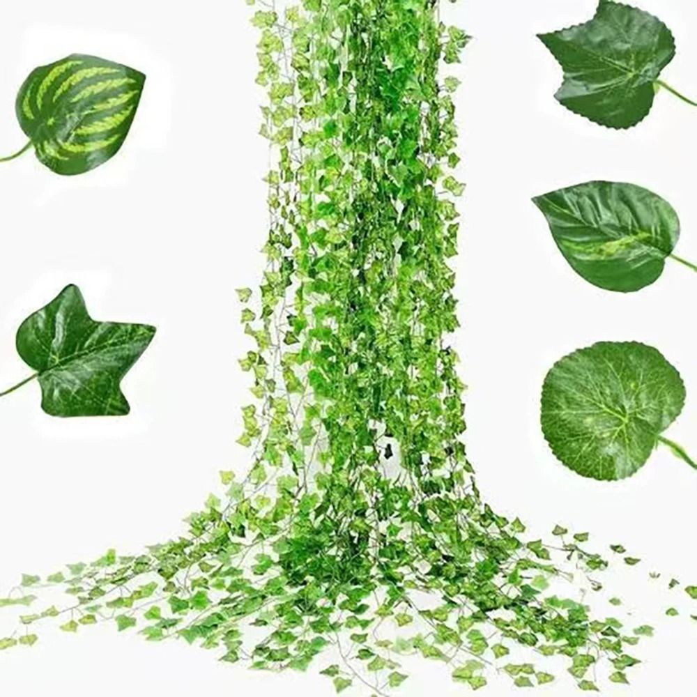 Artificial Green Leaf Vine Grape Leaves Hanging Garland For Ceiling And Home Decor 2