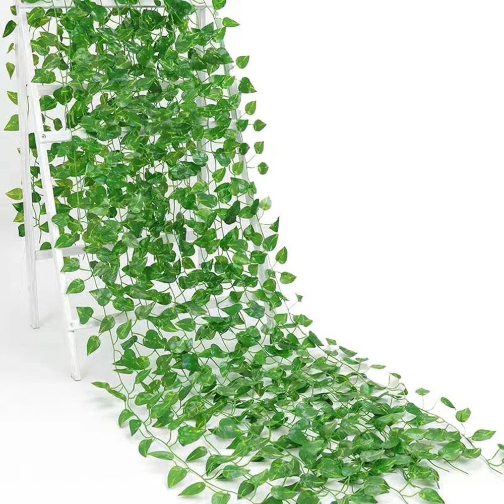 Artificial Green Leaf Vine Grape Leaves Hanging Garland For Ceiling And Home Decor 3