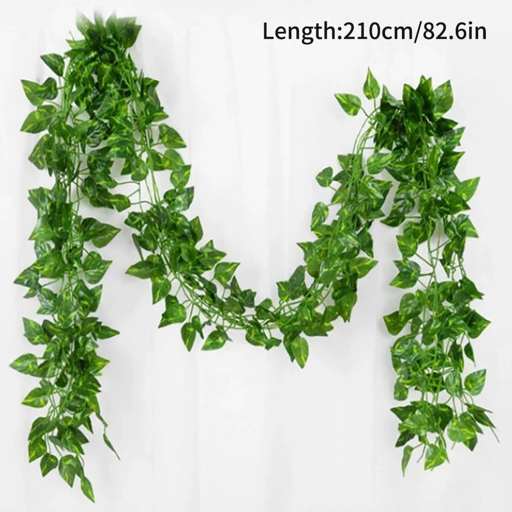 Artificial Green Leaf Vine Grape Leaves Hanging Garland For Ceiling And Home Decor 5