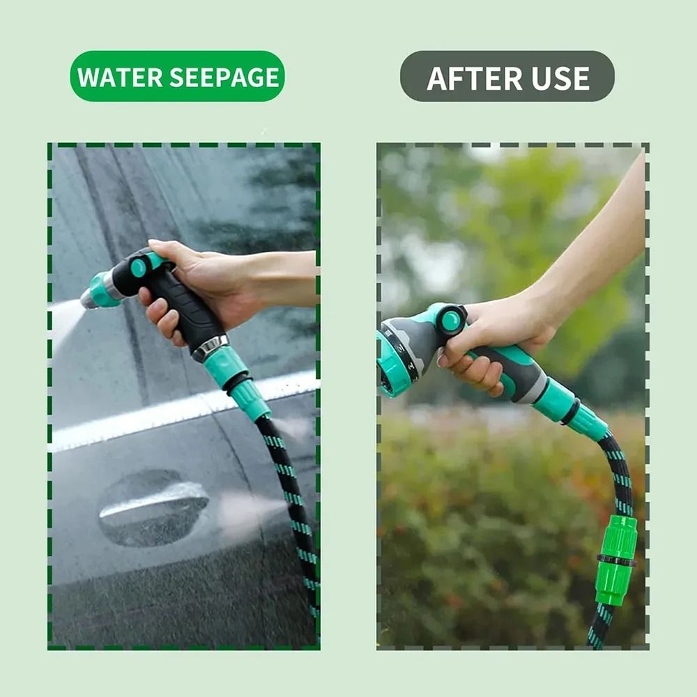 Telescopic Water Hose Extension Connector 3 Piece Flexible Pipe Set For Car Washing And Garden Use 4