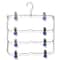 4 Tier Stainless Steel Pants Hanger Non Slip Skirt Rack With Adjustable Clips 9
