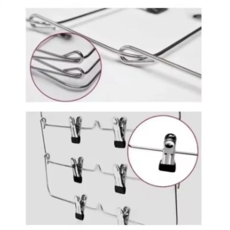 4 Tier Stainless Steel Pants Hanger Non Slip Skirt Rack With Adjustable Clips 4