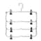 4 Tier Stainless Steel Pants Hanger Non Slip Skirt Rack With Adjustable Clips 6