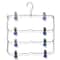 4 Tier Stainless Steel Pants Hanger Non Slip Skirt Rack With Adjustable Clips 8