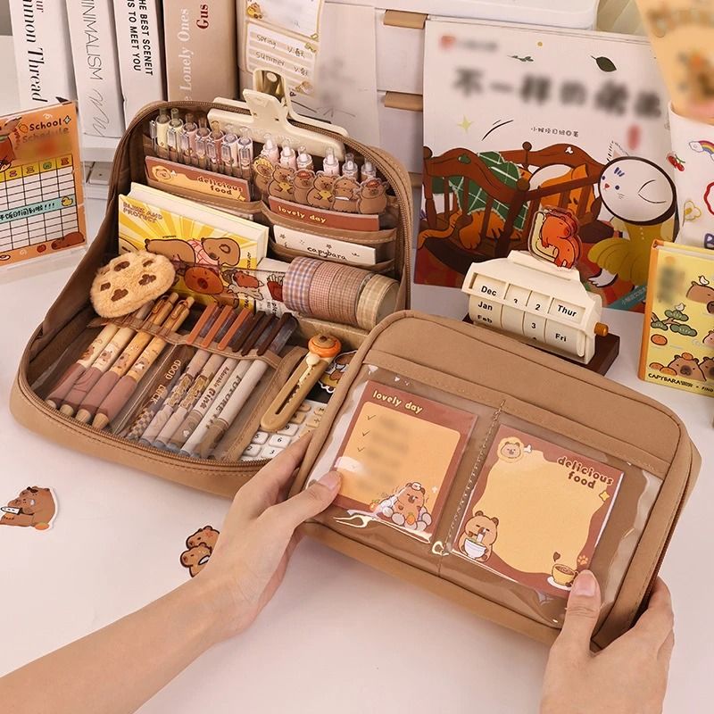 12 Layer Large Capacity Pencil Case Multifunctional Stationery Organizer Storage Bag 2