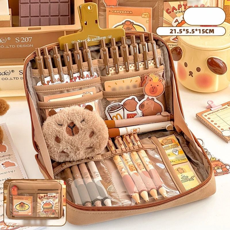 12 Layer Large Capacity Pencil Case Multifunctional Stationery Organizer Storage Bag 5