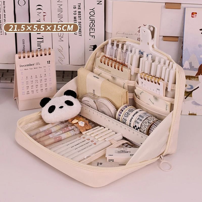 12 Layer Large Capacity Pencil Case Multifunctional Stationery Organizer Storage Bag 11