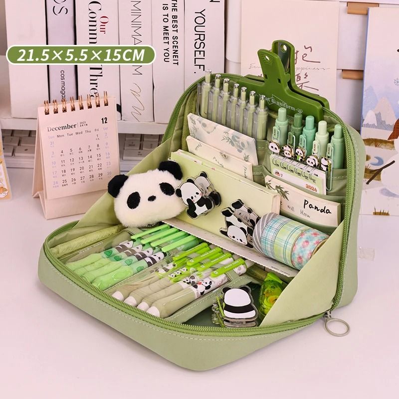 12 Layer Large Capacity Pencil Case Multifunctional Stationery Organizer Storage Bag 12