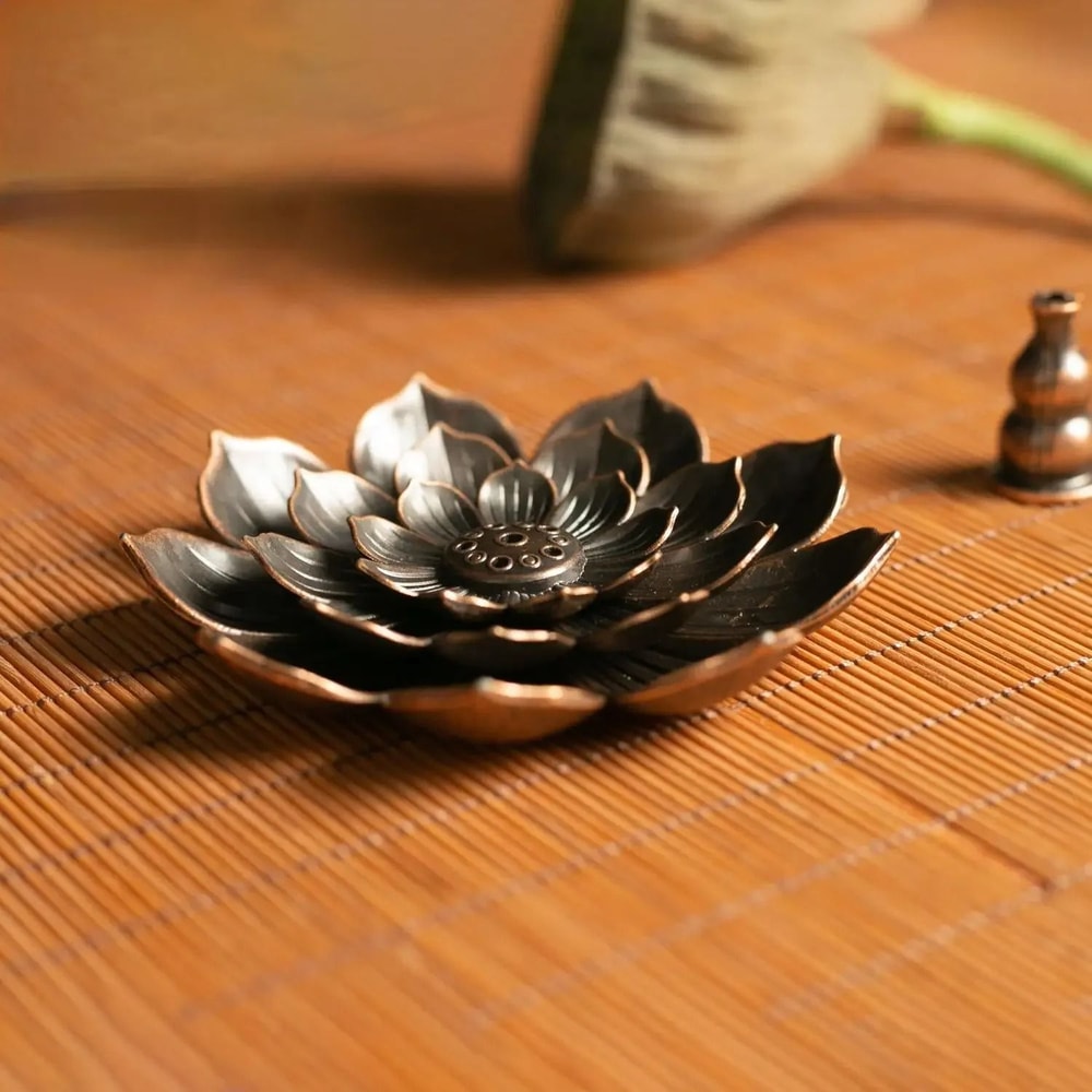 3 In 1 Lotus Incense Holder Alloy Burner For Stick Coil And Cone Incense 3