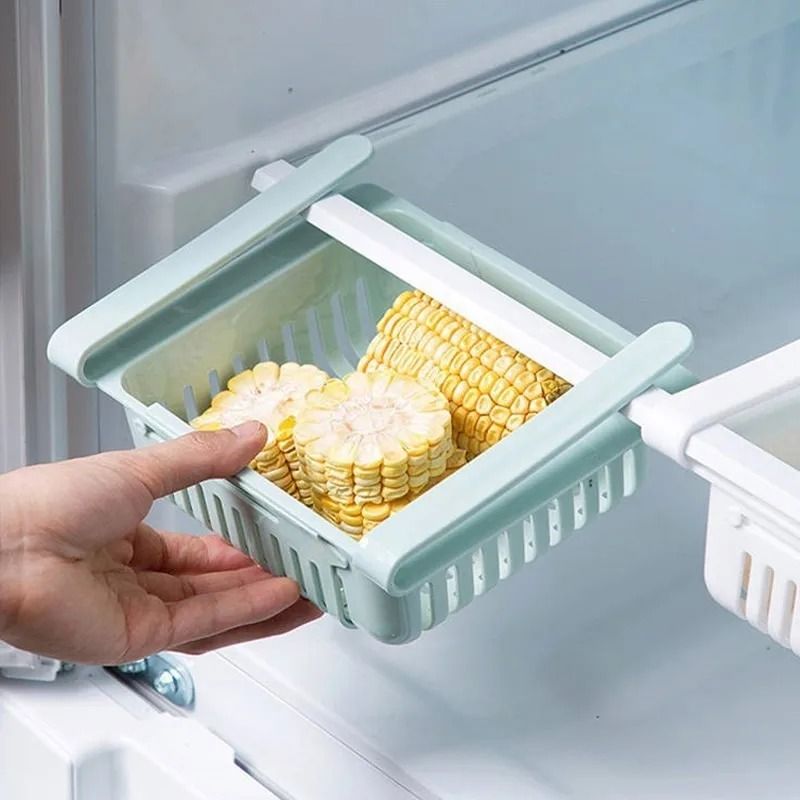 Hanging Refrigerator Drawer Organizer Pull Out Fridge Storage Basket For Eggs Fruit And Snacks 4