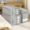 Gray Clothes Storage Organizer Bag Waterproof Quilt And Blanket Closet Sorting Bag With Window 0
