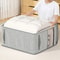 Gray Clothes Storage Organizer Bag Waterproof Quilt And Blanket Closet Sorting Bag With Window 3