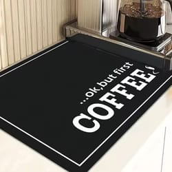 coffee machine drying mat water absorbent counter mat modern black coffee print