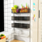 Magnetic Refrigerator Storage Shelf No Drill Hanging Basket Organizer For Spices And Wraps 0