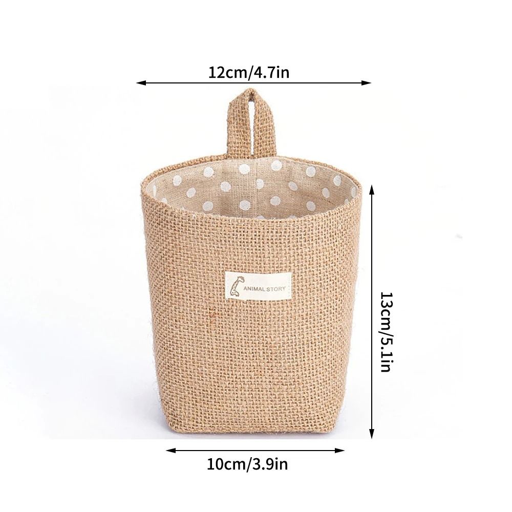 Nordic Hanging Wall Pocket Storage Bag Cotton Linen Organizer For Sundries Cosmetics And Toys 1