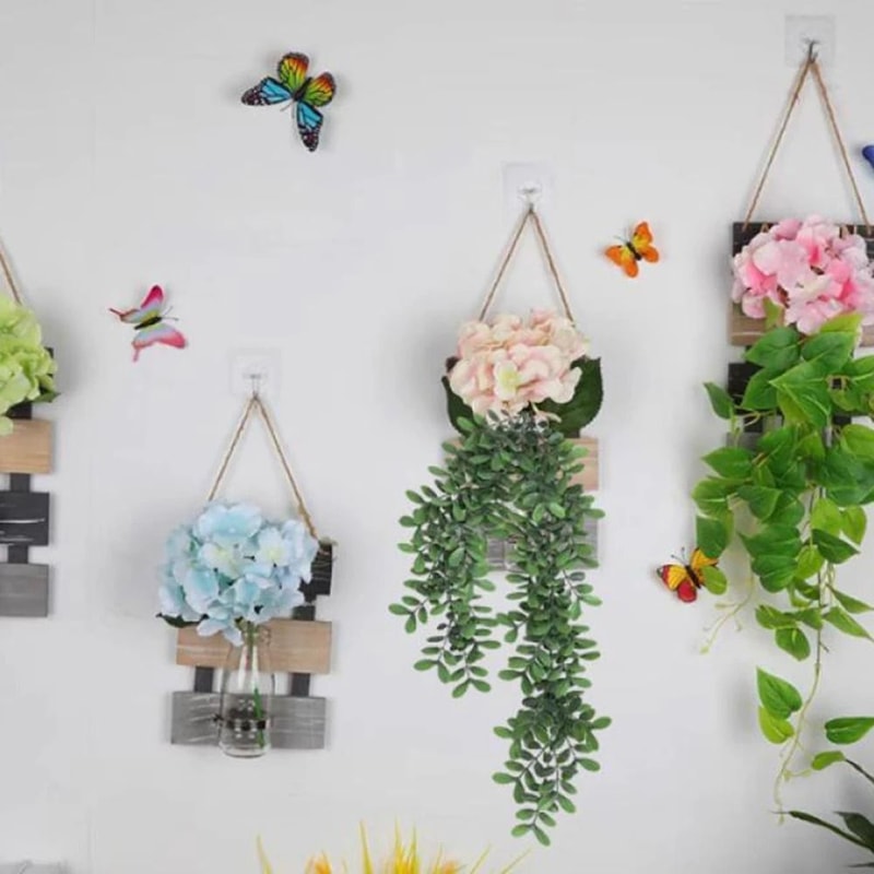 Artificial Hanging Locust Leaf Vine Wall Mounted Greenery Decor For Shading And Home Styling 2