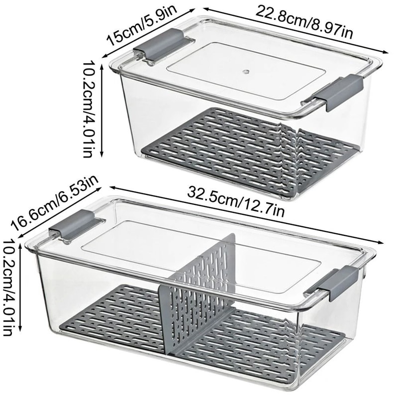 Stackable Fridge Organizer Bins With Lids Clear Food Storage Containers For Fruit Pantry And Freeze 1
