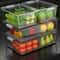 Stackable Fridge Organizer Bins With Lids Clear Food Storage Containers For Fruit Pantry And Freeze 2