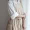 Japanese Style Long Floral Apron Waterproof Cotton Linen Baking And Teacher Smock Dress 7