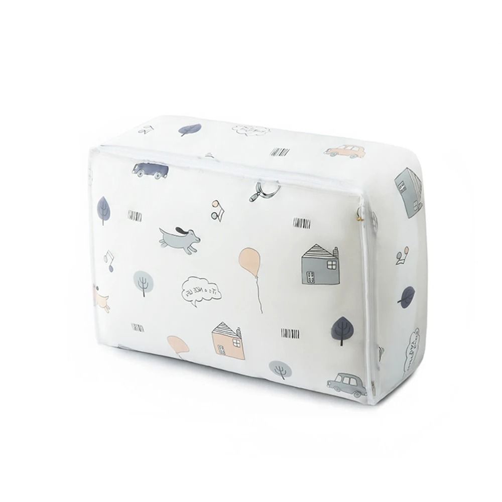 Large Waterproof Quilt Storage Bag PEVA Dustproof Blanket And Clothes Organizer With Zipper 10