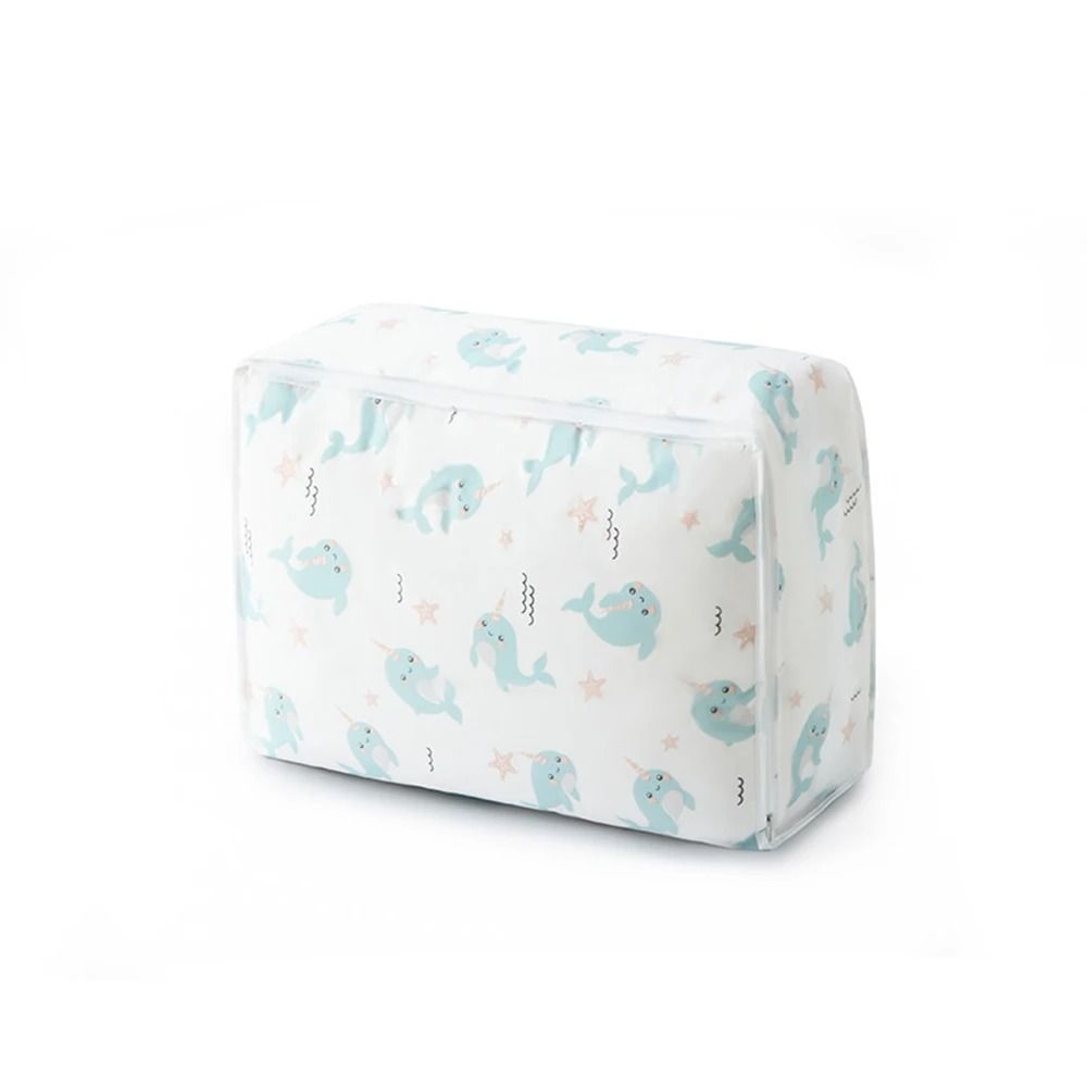 Large Waterproof Quilt Storage Bag PEVA Dustproof Blanket And Clothes Organizer With Zipper 8