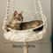 Boho Hanging Cat Hammock Handwoven Cotton Rope Cat Bed With Cushion For Cozy Winter Rest 7