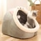 Warm Semi Closed Cat Cave Bed Cozy Winter Pet Nest For Cats And Small Dogs 6