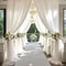 Wedding Arch Mesh Curtain Backdrop Draping Fabric For Outdoor Ceremony And Party Decor 0