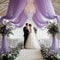 Wedding Arch Mesh Curtain Backdrop Draping Fabric For Outdoor Ceremony And Party Decor 2