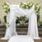 Wedding Arch Mesh Curtain Backdrop Draping Fabric For Outdoor Ceremony And Party Decor 6