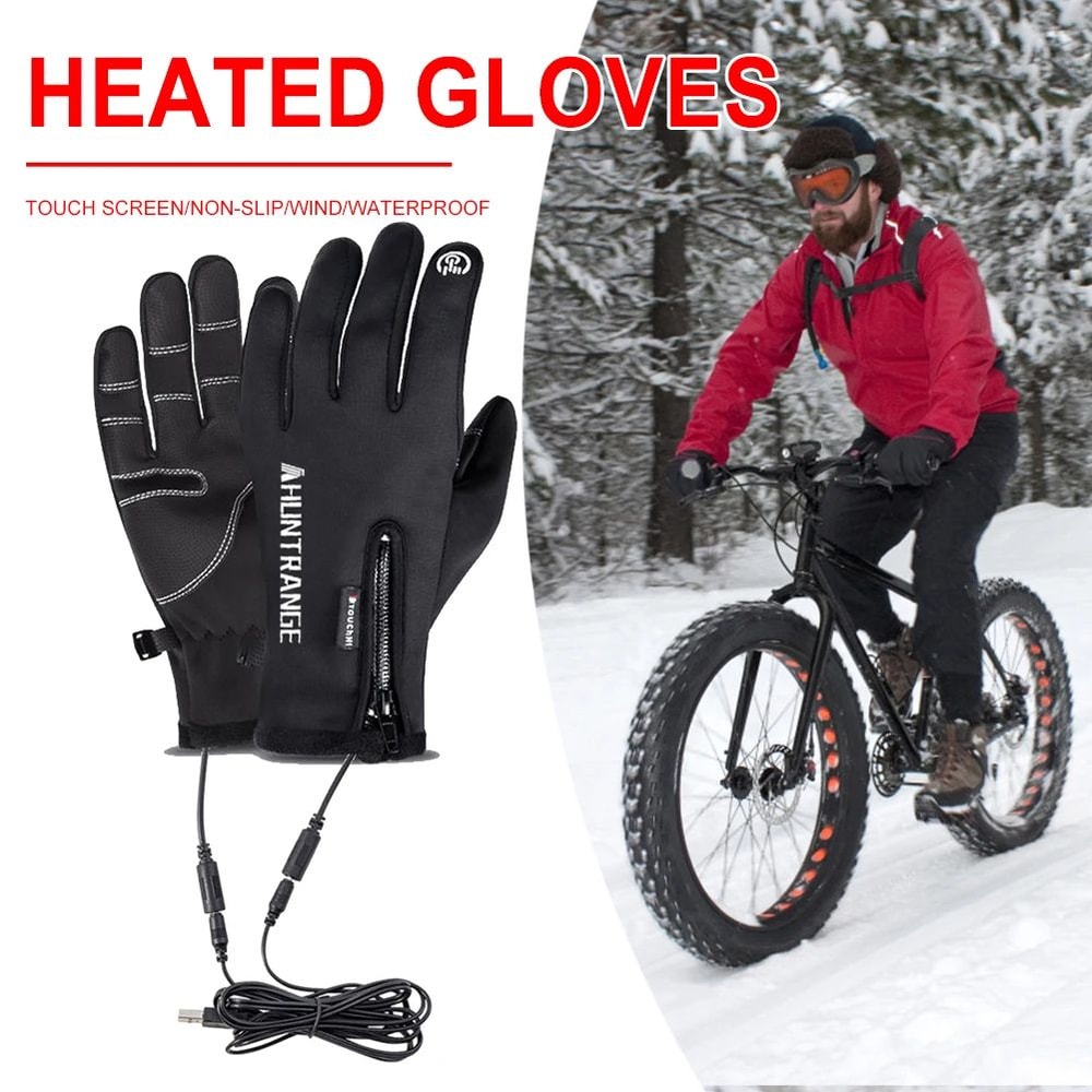 snowcovered gloves with visible touchscreen tip