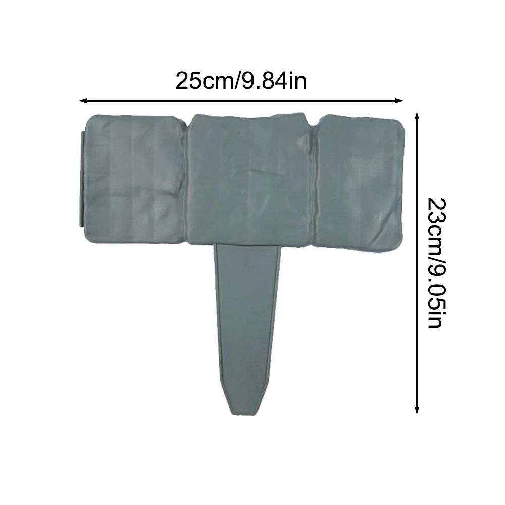 10 Pack Garden Fence Border Imitation Stone Edging Stakes Decorative Lawn And Yard Plant Support 2