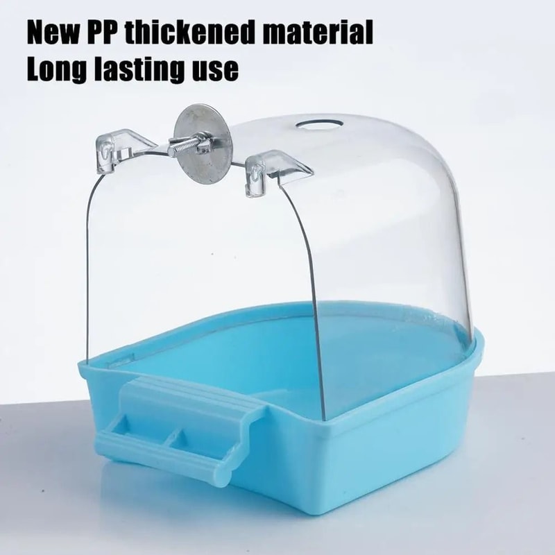Hanging Bird Bath Bowl Plastic Bird Water Bathtub For Parrots Parakeets And Small Birds 1