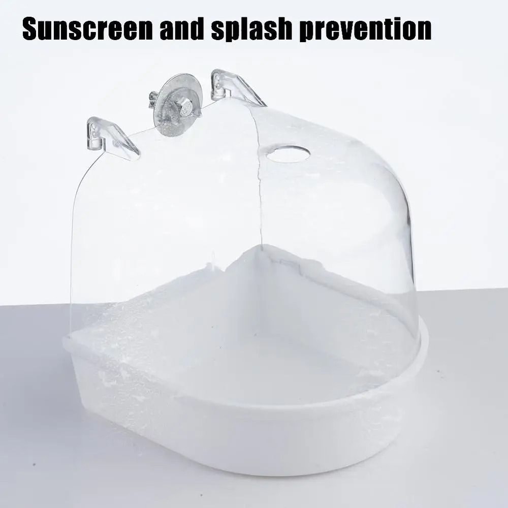 Hanging Bird Bath Bowl Plastic Bird Water Bathtub For Parrots Parakeets And Small Birds 4