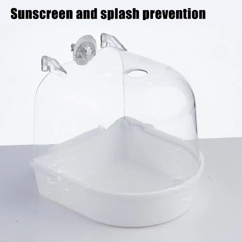 Hanging Bird Bath Bowl Plastic Bird Water Bathtub For Parrots Parakeets And Small Birds 4